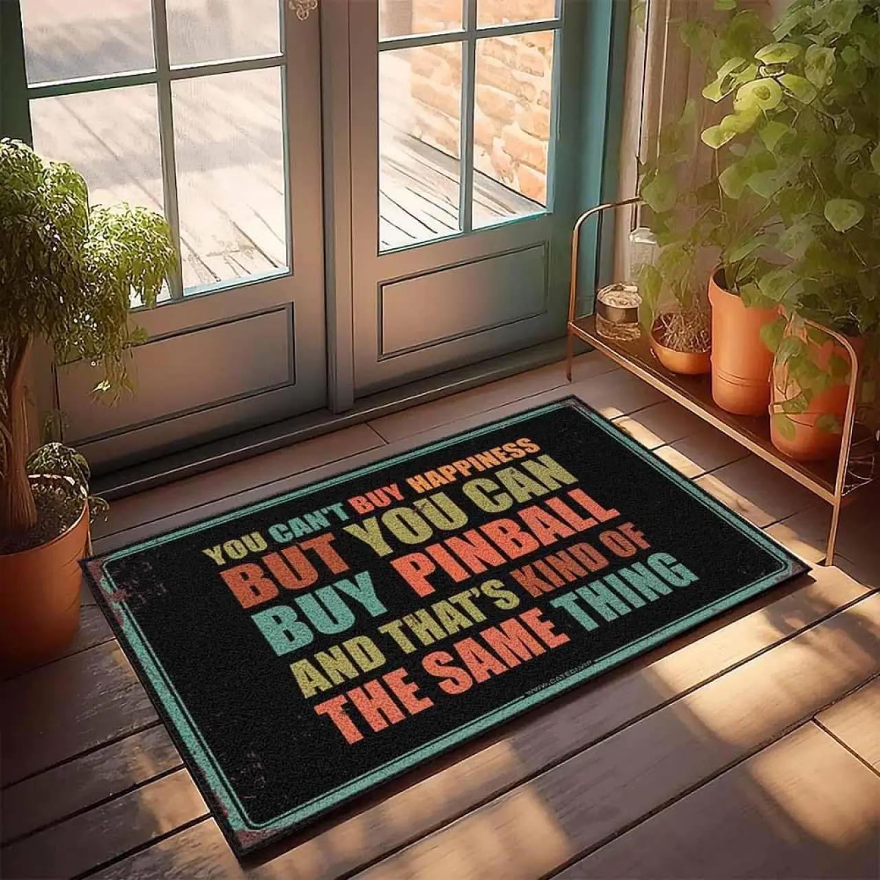 Front Porch Outdoor Standing Doormat - You Can't Buy Happiness But You Can Buy Pinball | Bath Fun/Microfiber Quick-Drying Bath - Full Bathroom All Accessories Included for(50X80CM)