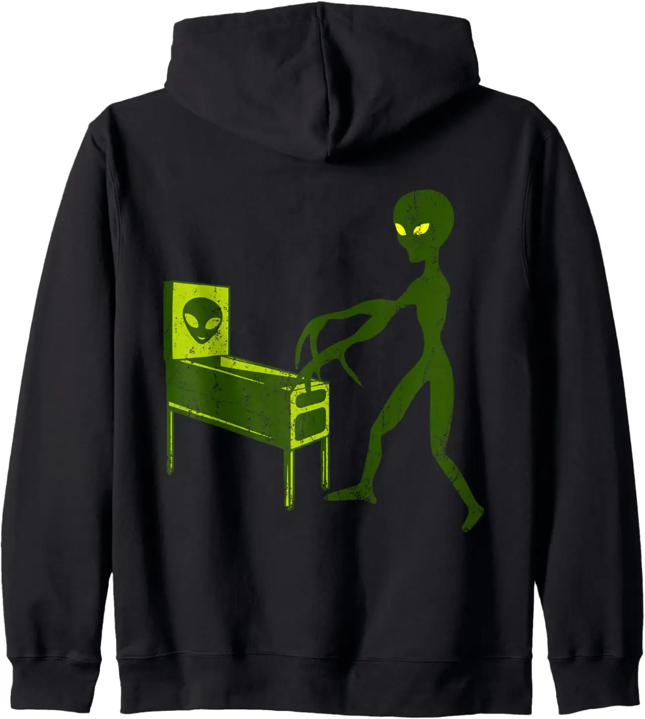 Funny Alien Space Party PINBALL GAME Ancient Alien Theorist Zip Hoodie