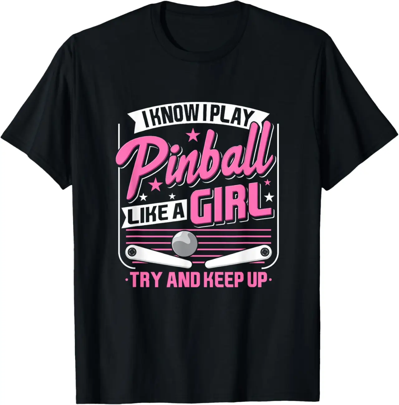 Funny Pinball Arcade Game Vintage Gamer Fans Pinball Machine T-Shirt
