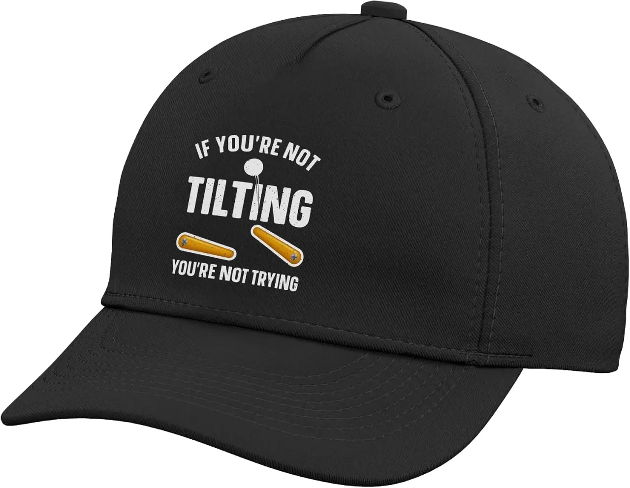 Funny Pinball Art for Men Women Kids Pinball Machine Lovers Adjustable Baseball Hat