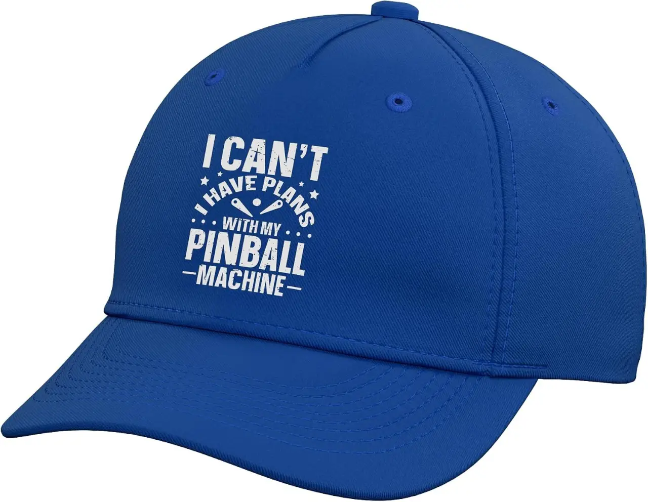I Cant. I Have Plans. with My Pinball Machine. Adjustable Baseball Hat