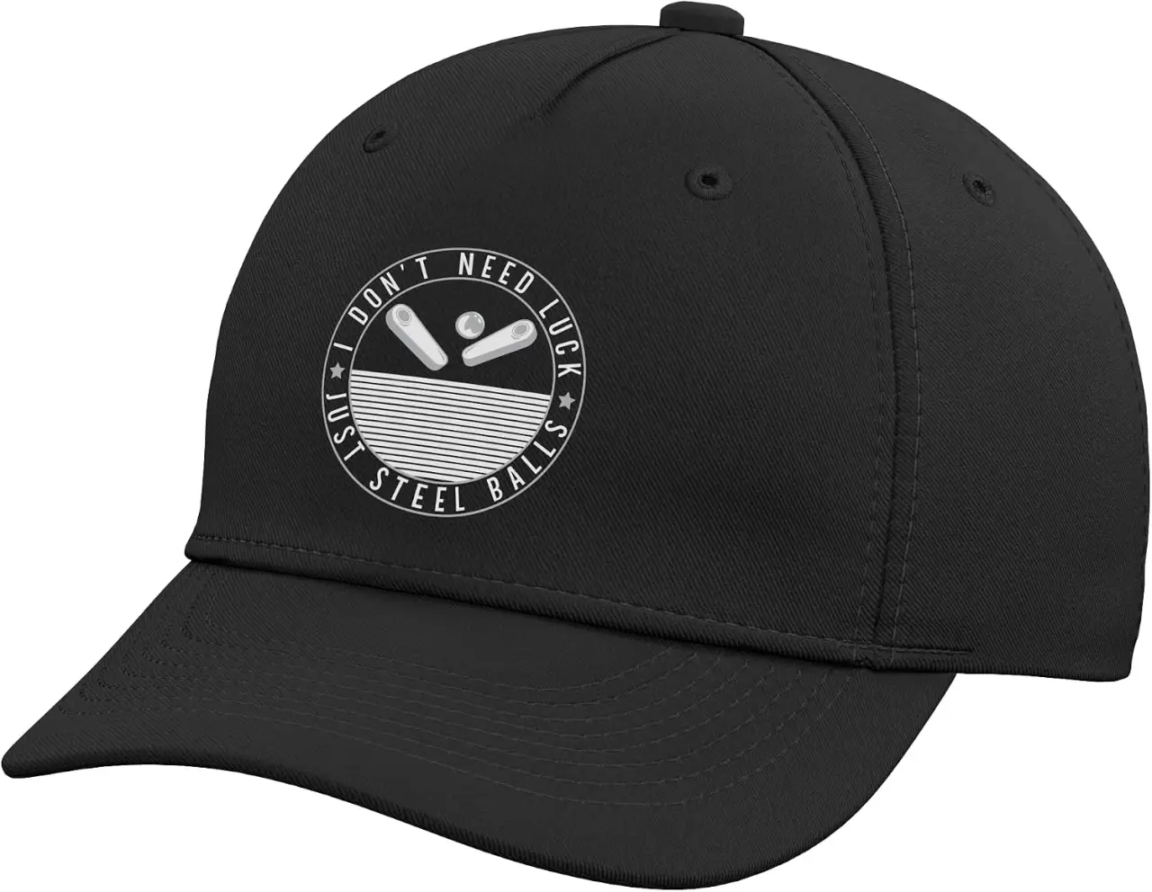 I Don't Need Luck, just Steel Balls, Pinball Collector Adjustable Baseball Hat
