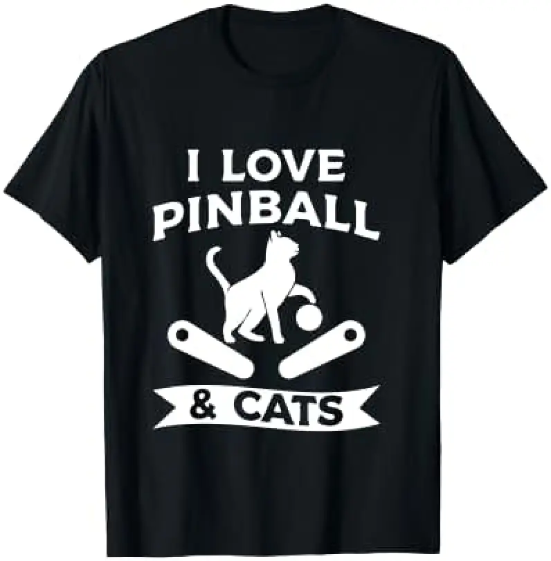 I Love Pinball &amp; Cats Arcade Game Machines Long Sleeve T-Shirt