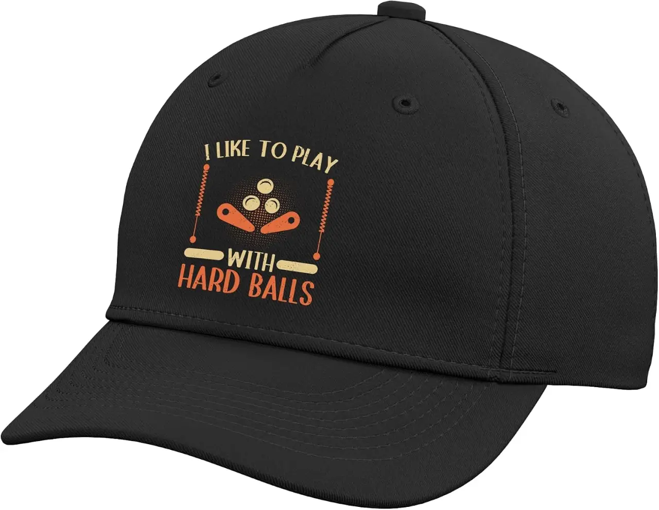 Ich spielen gerne mit harten Balllen Pinball Arcade Game Adjustable Baseball Hat