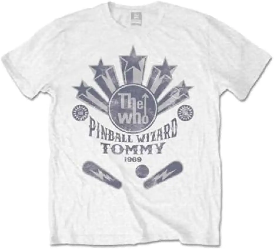 Men's Who Pinball Wizard Flippers (Retail Pack) Slim Fit T-Shirt White