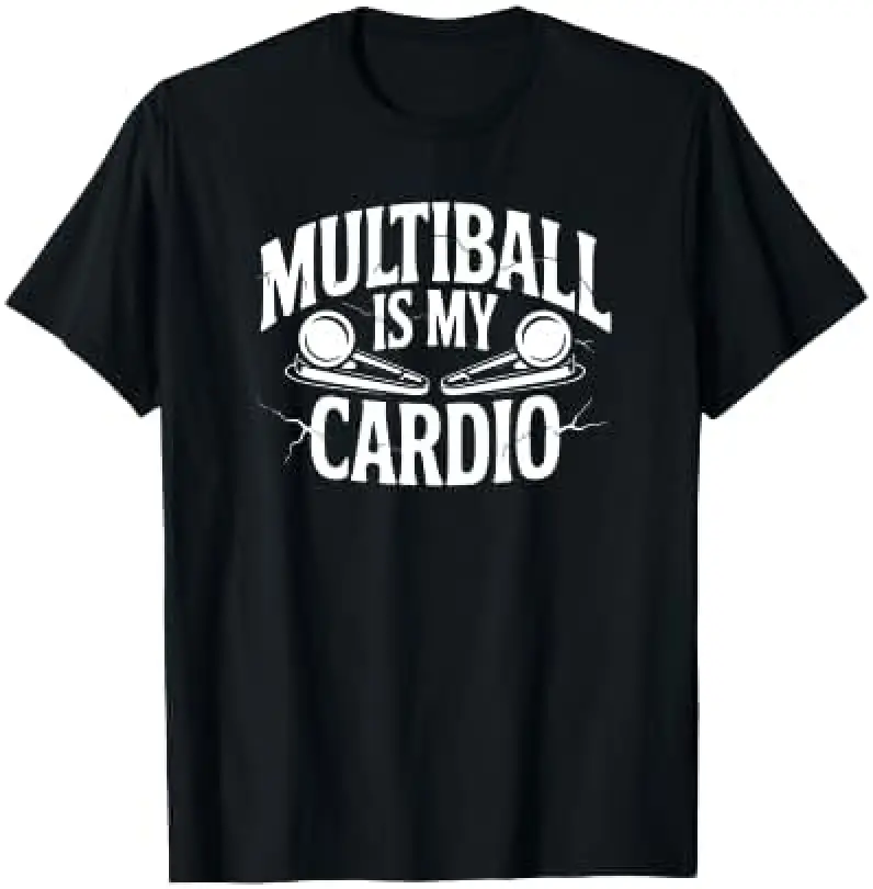 Multiball Is My Cardio Funny Pinball Flippers Arcade Gamer Premium Tri-blend T-Shirt