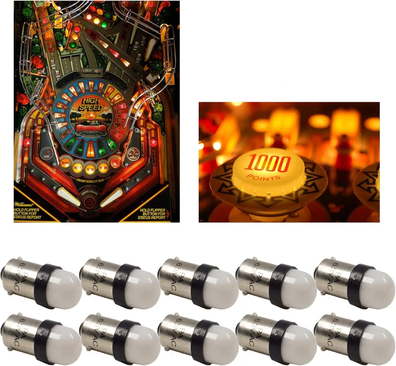 PA LED 10PCS #44#47#1893#756#1847 T11 ba9s 2 SMD 2835 LED 6.3V DC Bayonet Pinball Gaming Machine Light Bulb Warm White 2700K