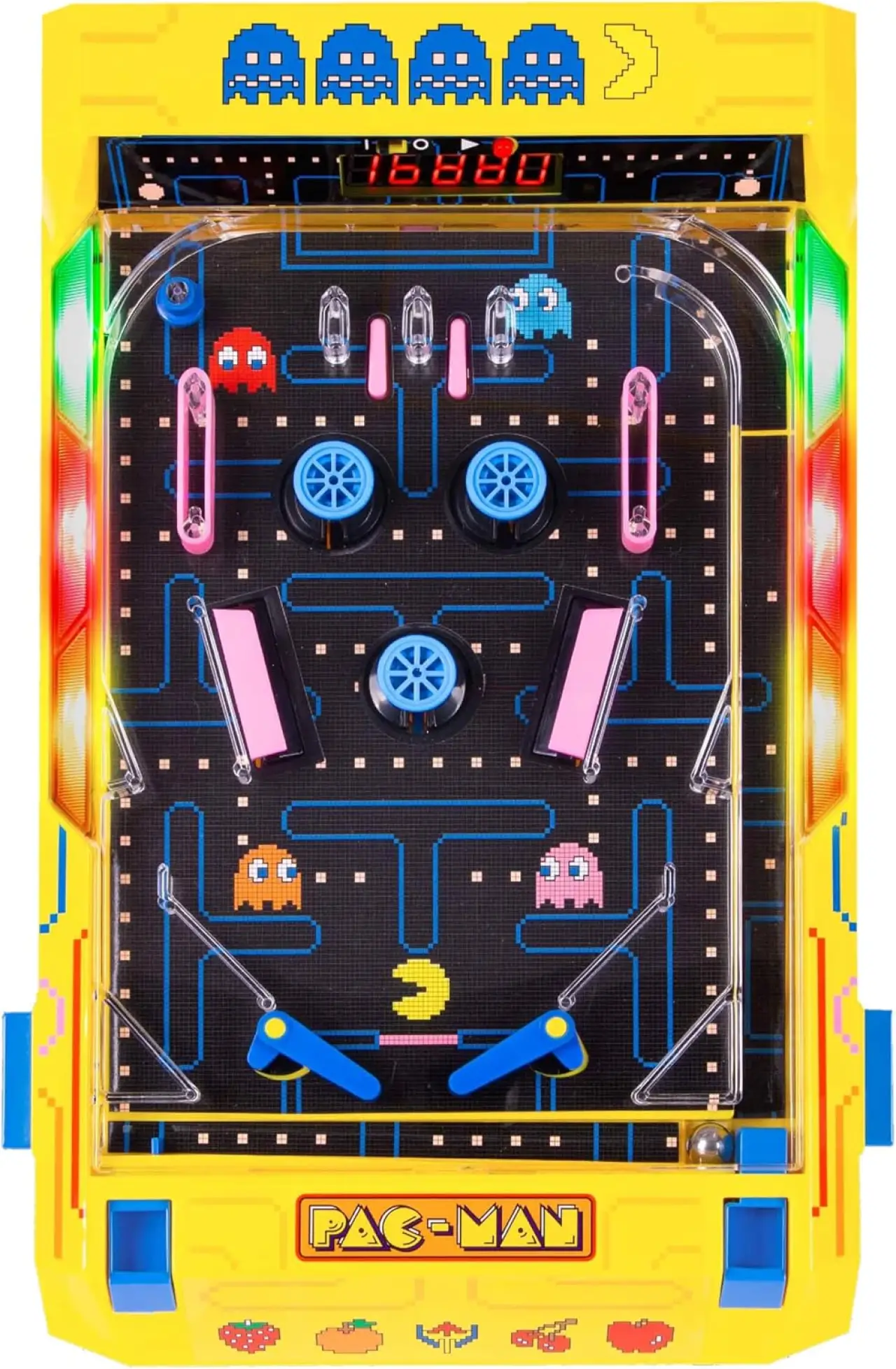 PAC-MAN: Arcade Pinball - Electronic Tabletop Game, Vibrating Bumpers &amp; LED Scoreboard, Licensed Collectible Toy, Family &amp; Kids Classic Play, Ages 6+