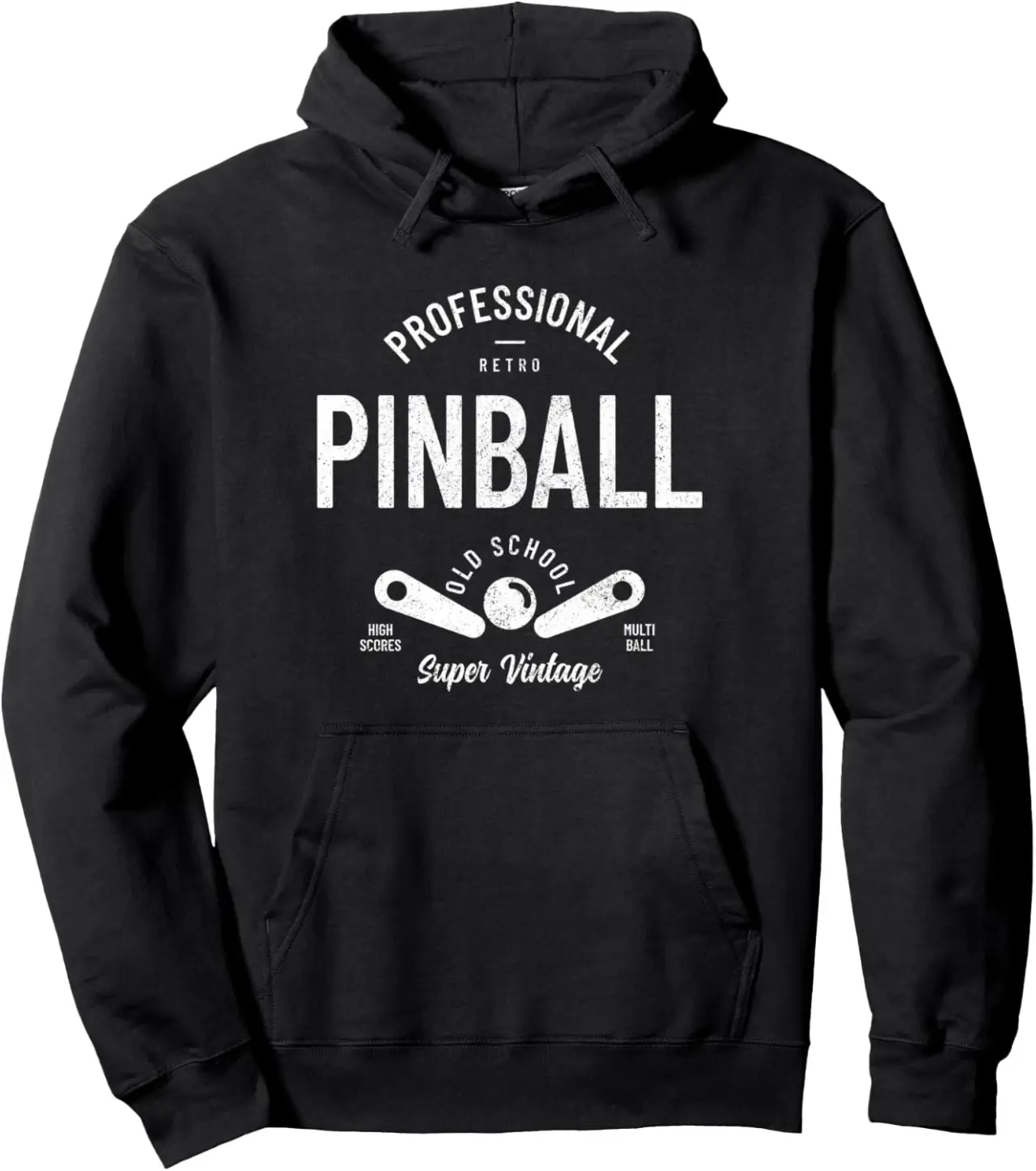 Pinball Arcade Game Retro Vintage Pinball Pullover Hoodie