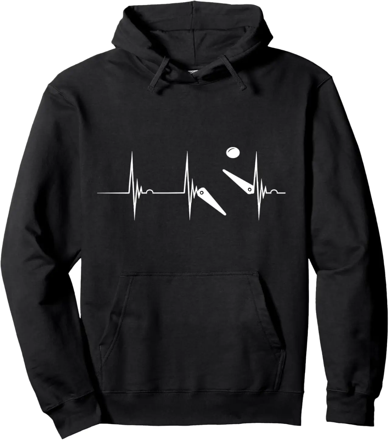 Pinball Heartbeat Flipper EKG Pulse Line Flipping Ball Pullover Hoodie