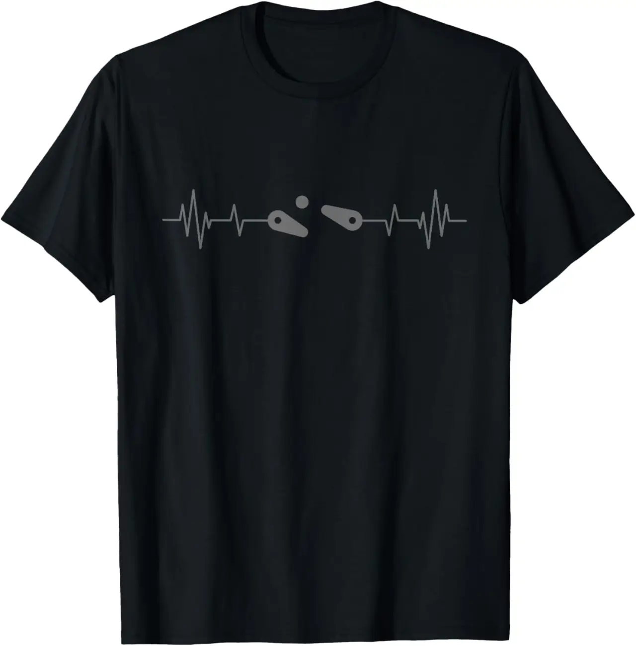 Cool Pulse Line Arcade Machine Games Lover Outfit Pinball Heartbeat Funny Flipping Ball Flipper Gift Men Women T-Shirt
