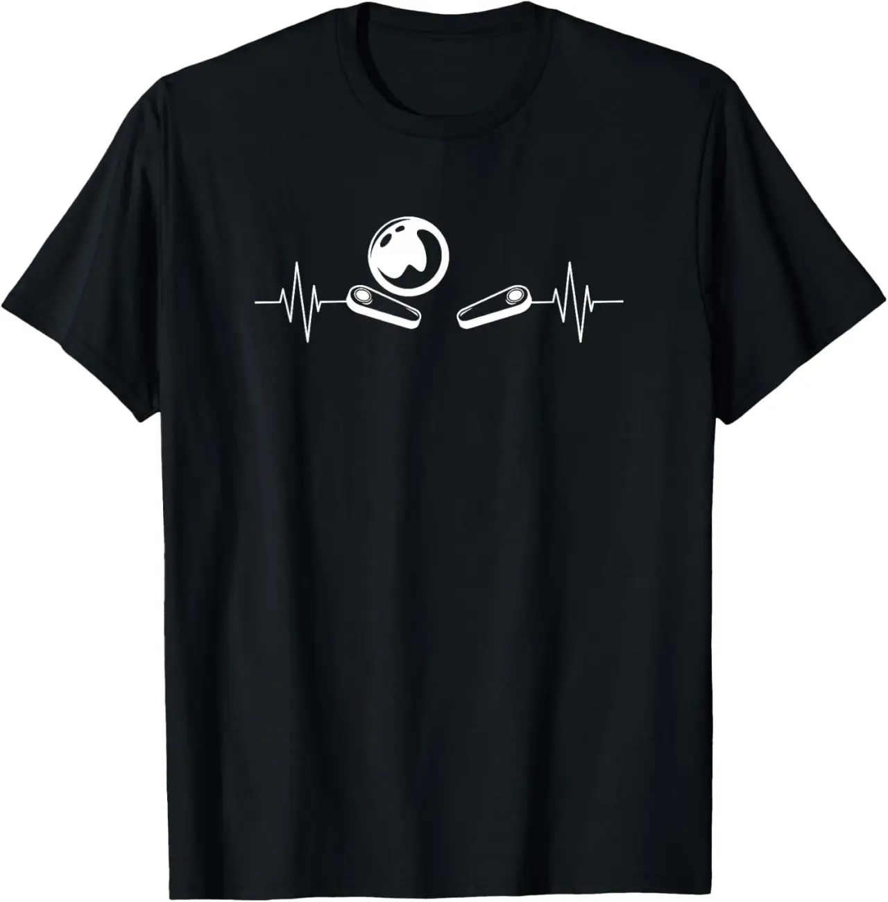 Pinball Heartbeat Graphic Art Print Arcade Game Lover T-Shirt