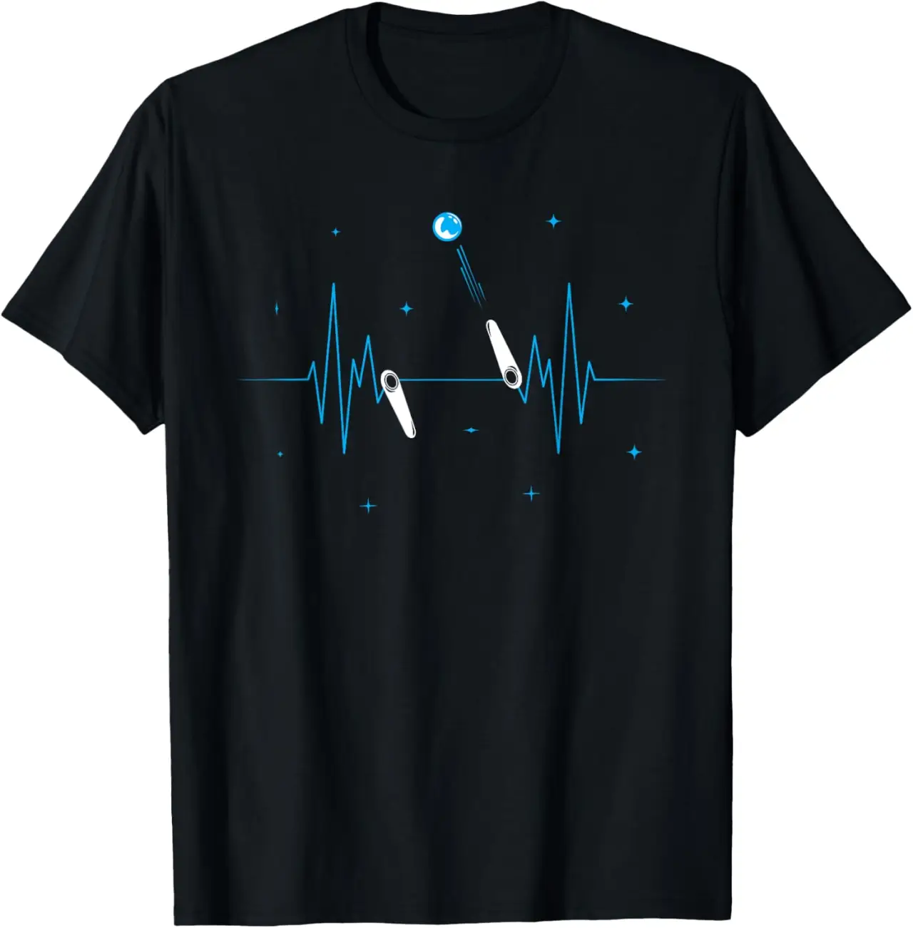 Pinball Heartbeat Shirt Game Lover Vintage Apparel Pinball T-Shirt