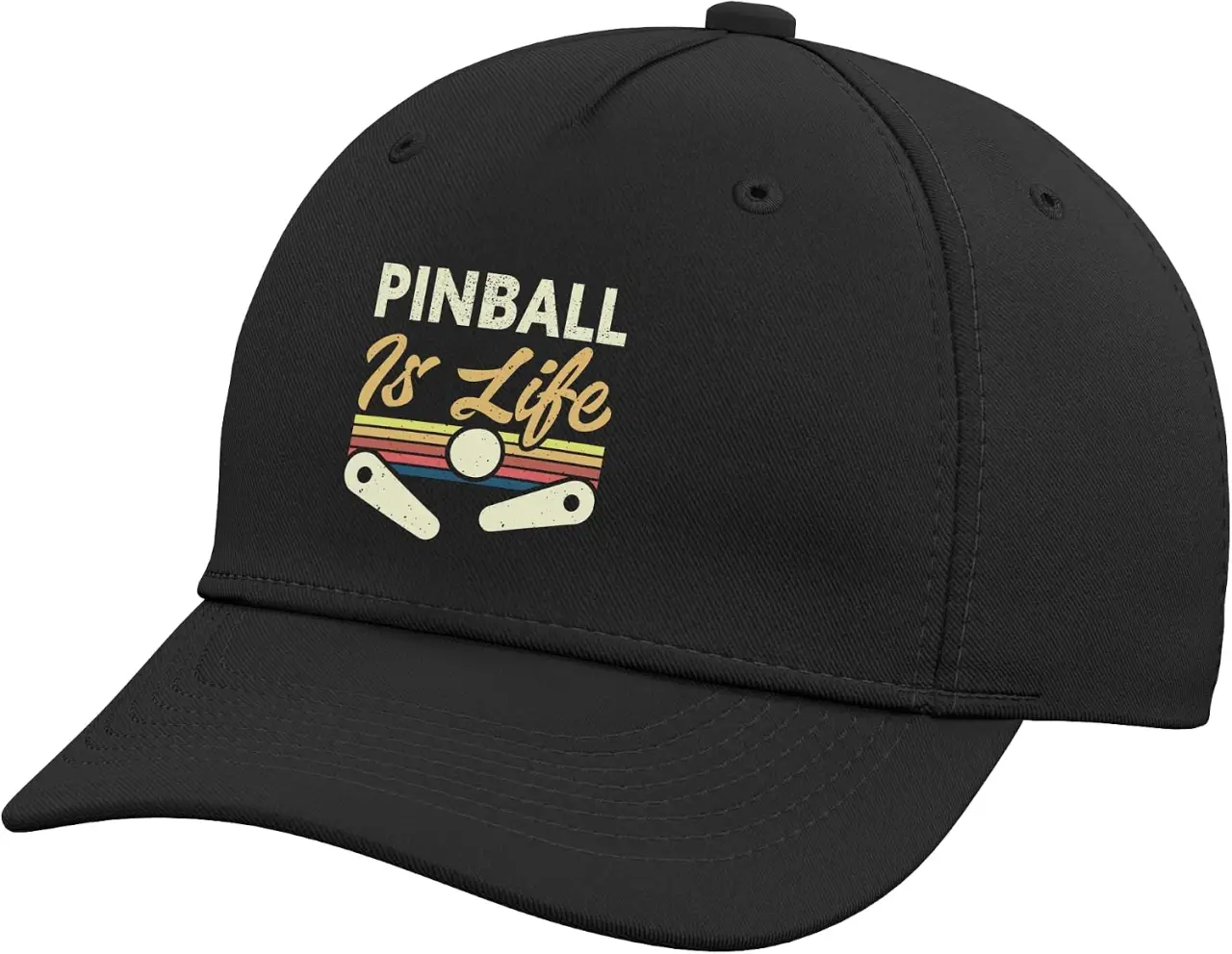 Pinball is Life Vintage Arcade Design Adjustable Baseball Hat
