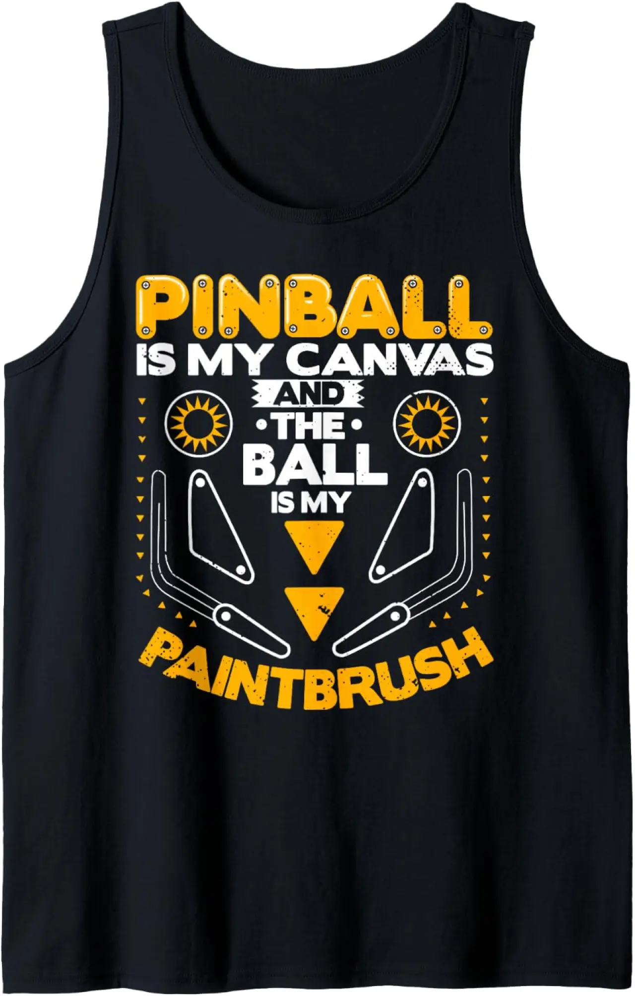 Pinball is My Canvas Pinball Arcade Gaming Pinball Tank Top