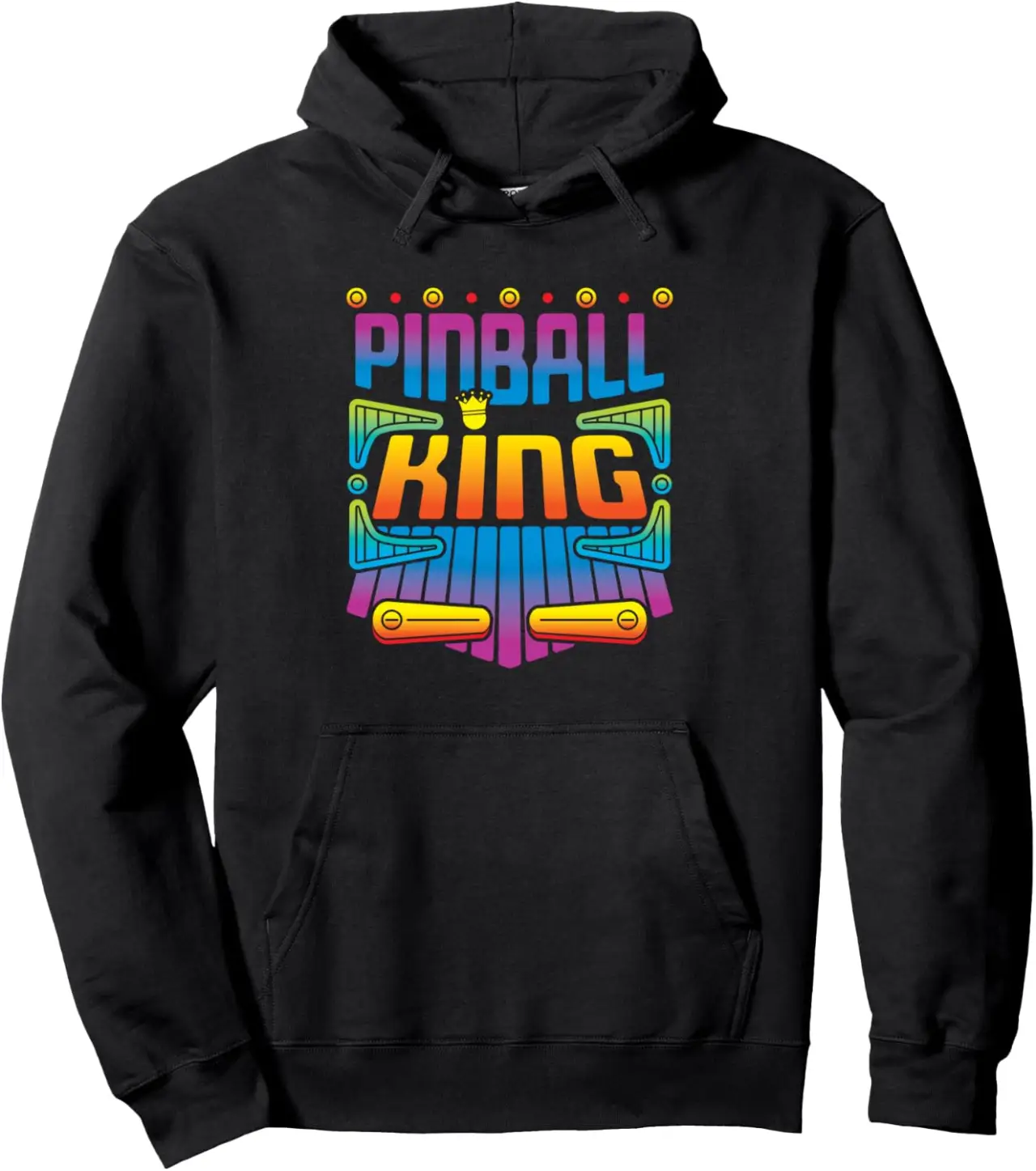 Pinball Machine King Men Boys Pullover Hoodie