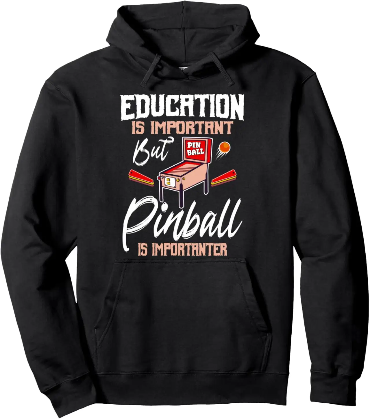 Pinball Machine Pintable Player Arcade Gamer Education Pullover Hoodie