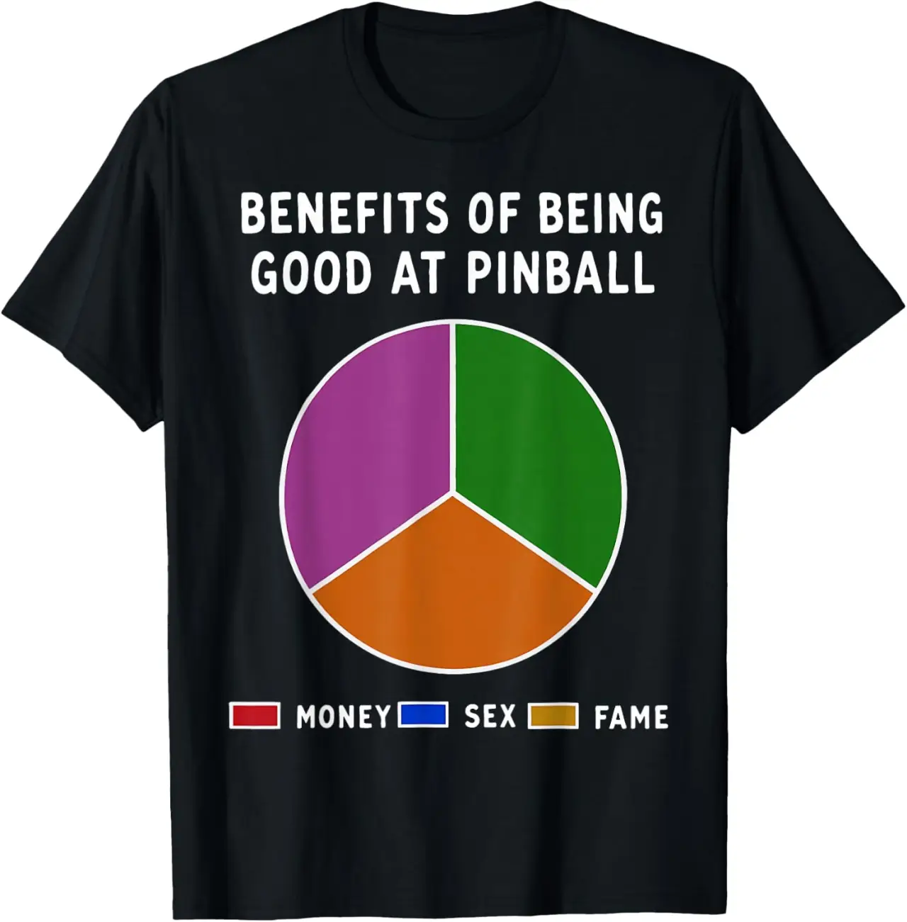 Pinball Pie Chart Gaming Funny Gamer Player T-Shirt