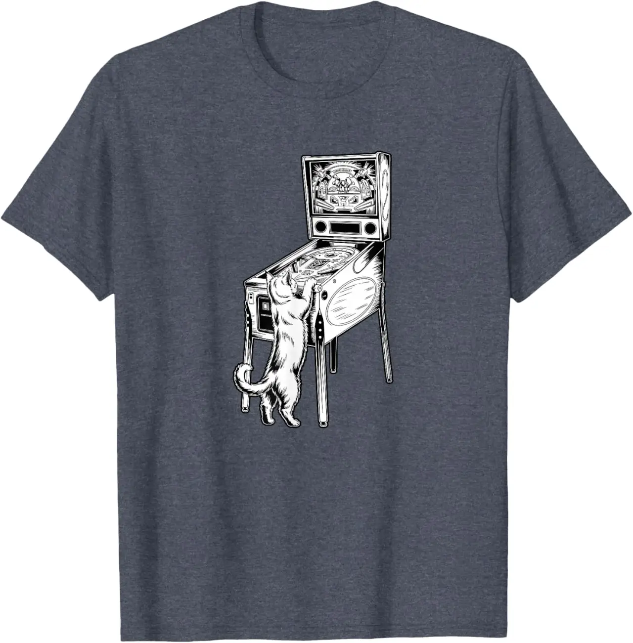 Pinball Player and Cat Lover, Arcade Gamer T-Shirt