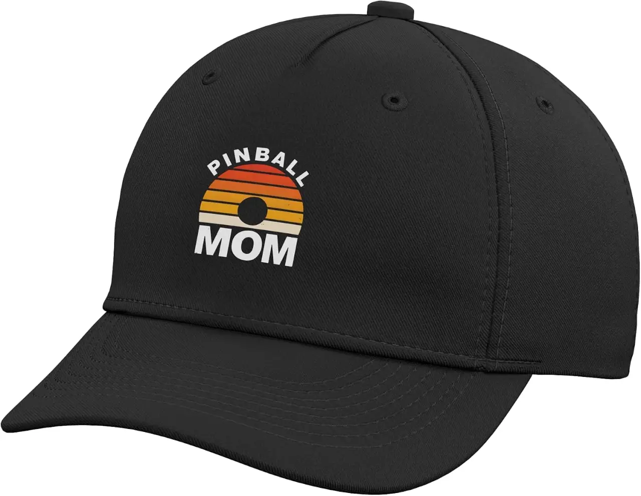 Pinball Player Mom Retro Adjustable Baseball Hat