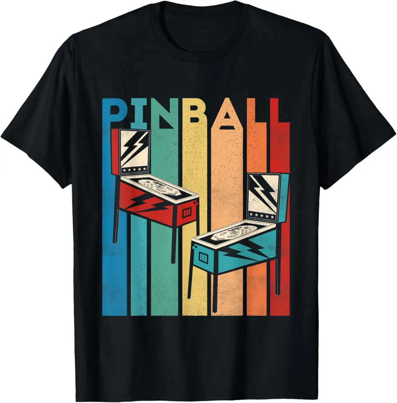 Pinball Retro Vintage Multiball Pinball Machine Arcade Game T-Shirt Small