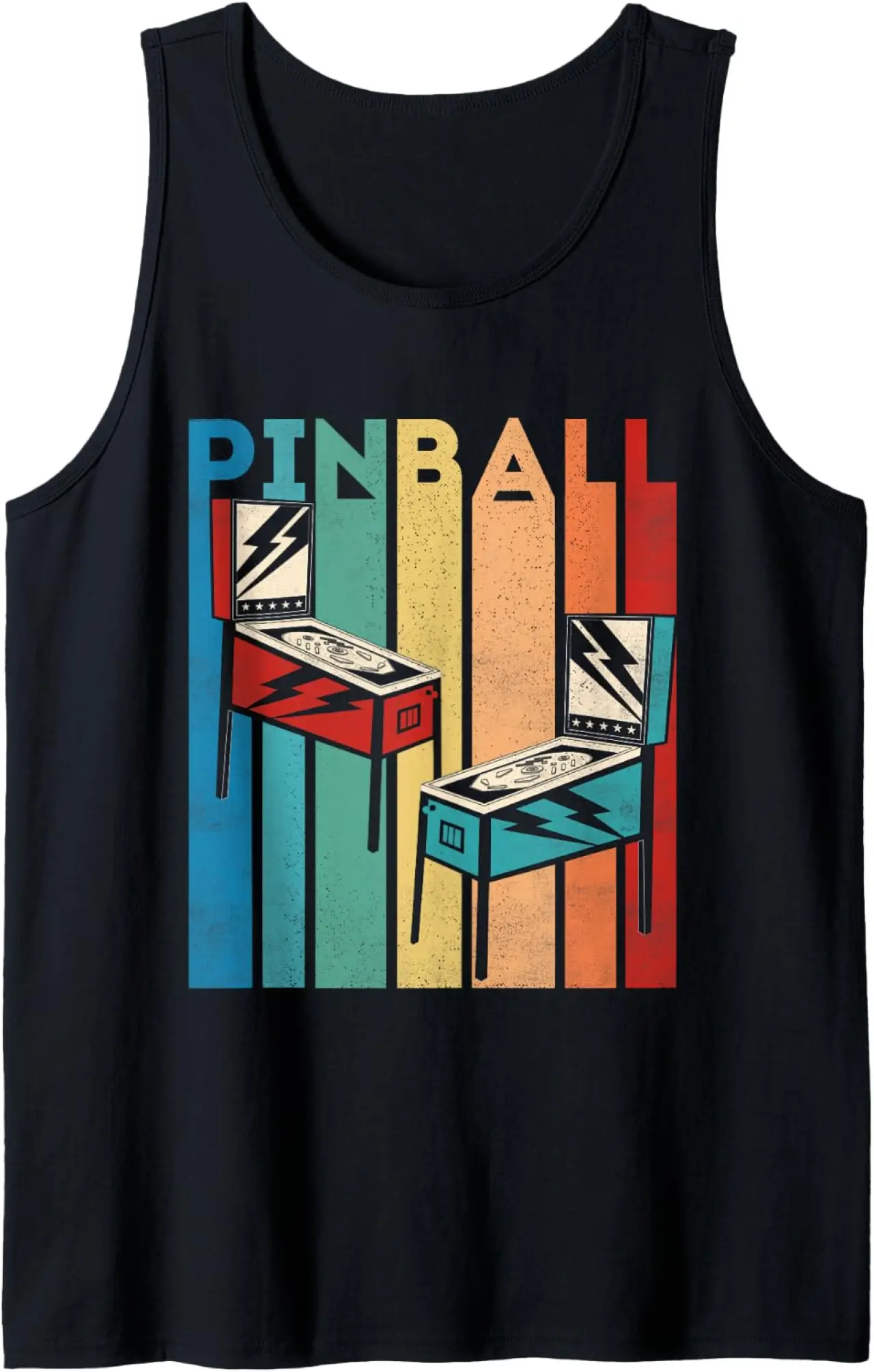 Pinball Retro Vintage Multiball Pinball Machine Arcade Game Tank Top