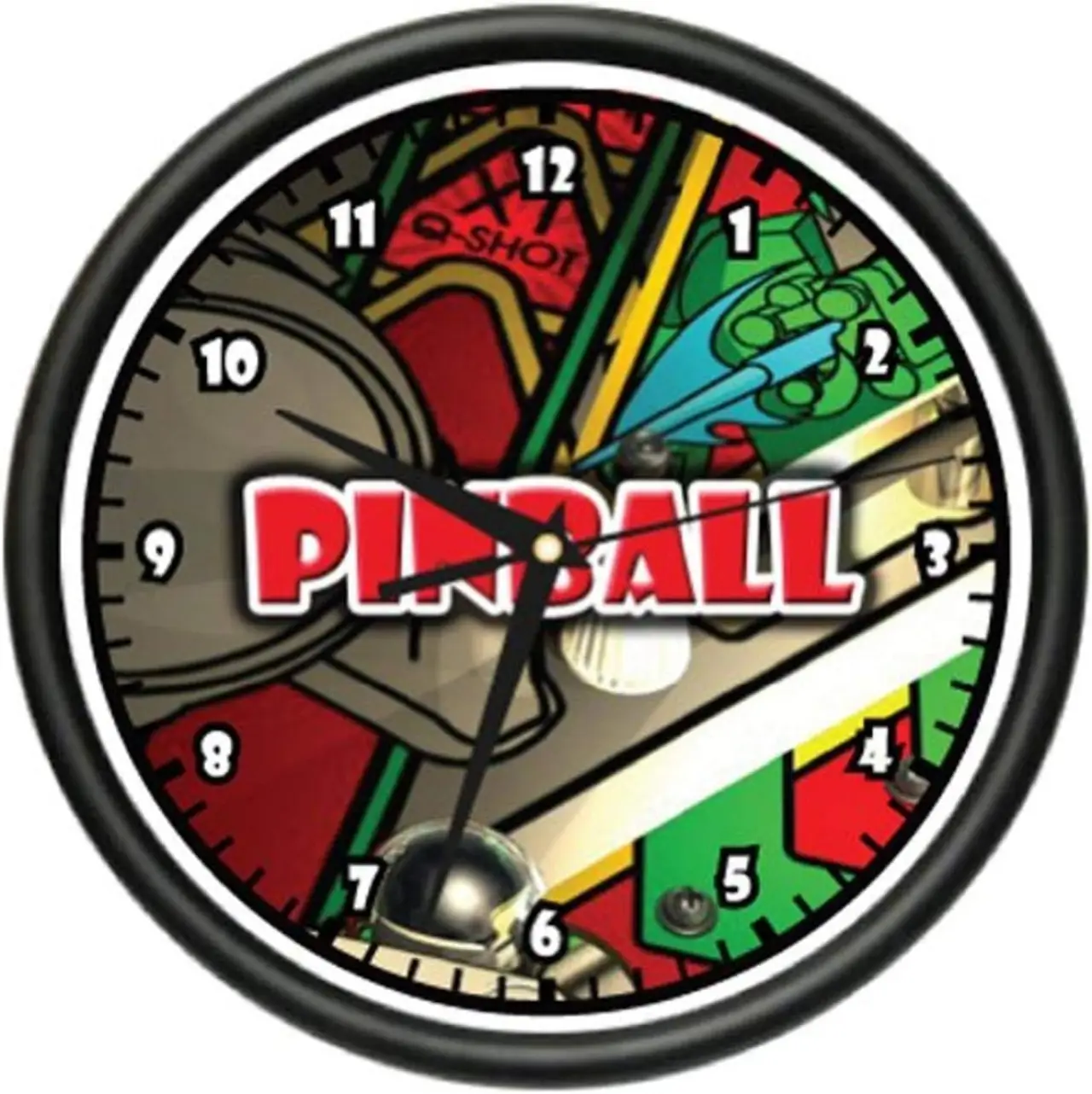 Pinball Wall Clock Machine Games Game Room Arcade New