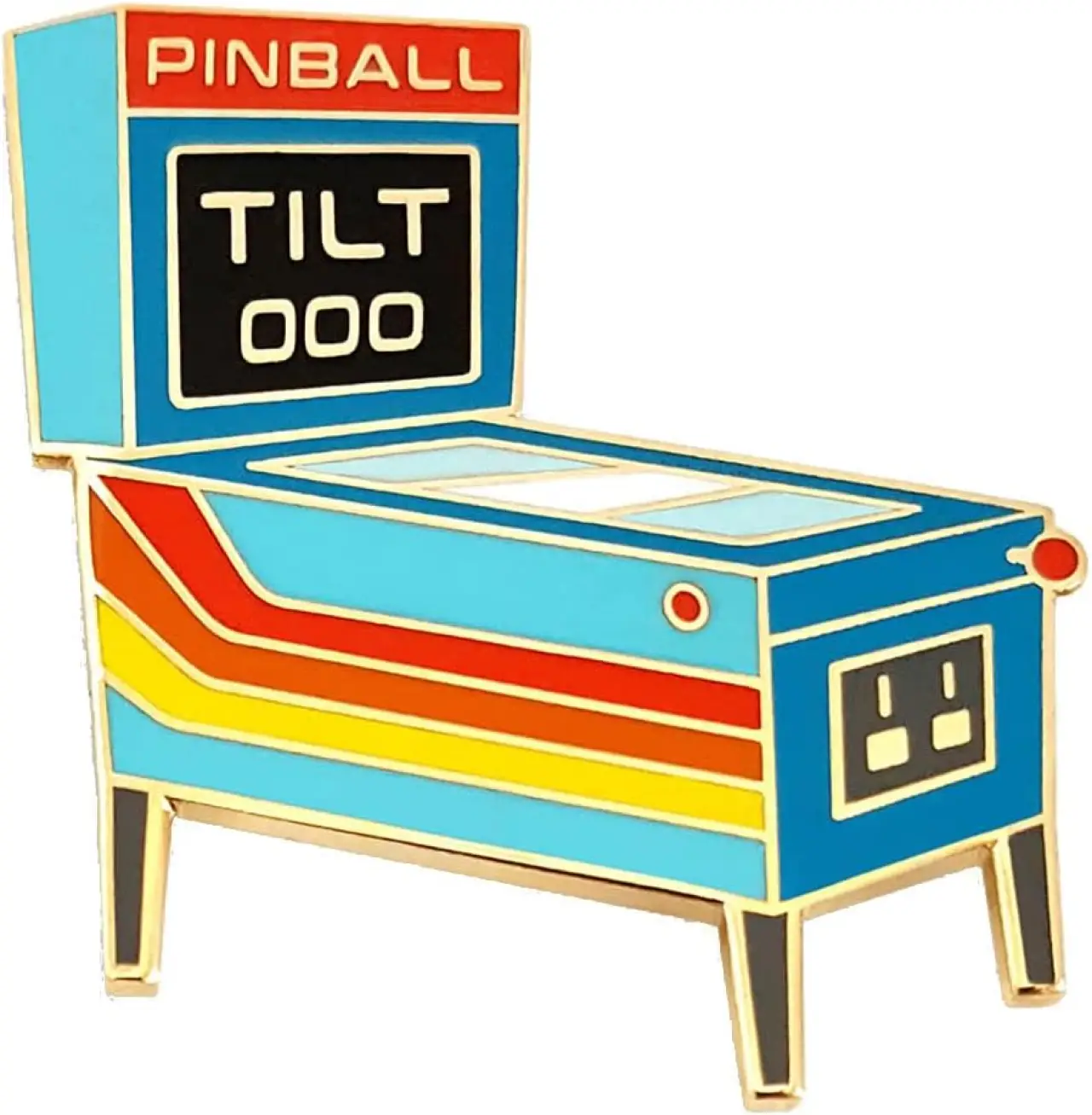 Pinsanity Retro Pinball Arcade Enamel Lapel Pin