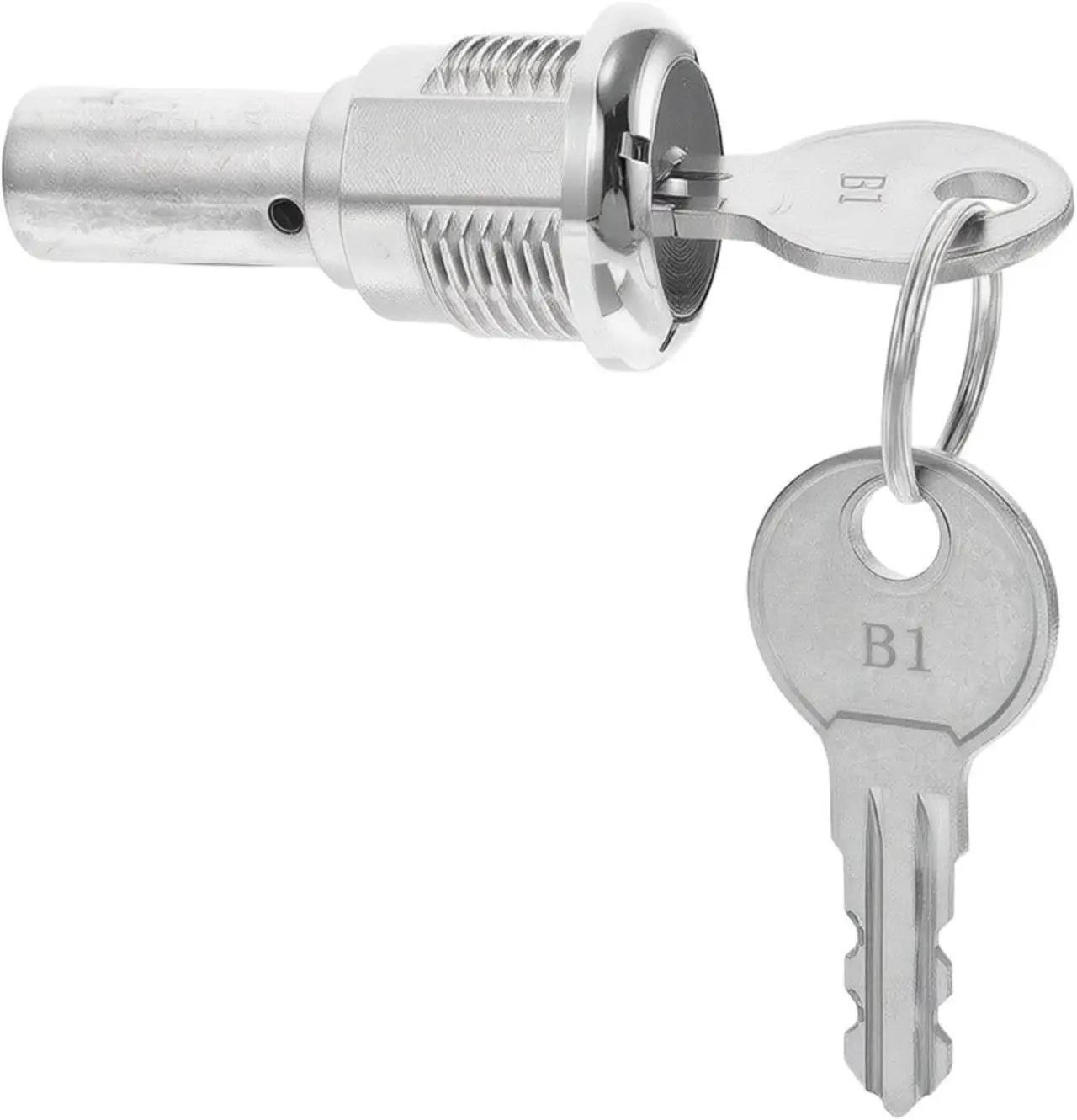 Replacement Vending Machine Lock, Metal Screw Lock With 2 Keys For Candy Gum Ball Or Pinball Machine Doors, Silver Finish