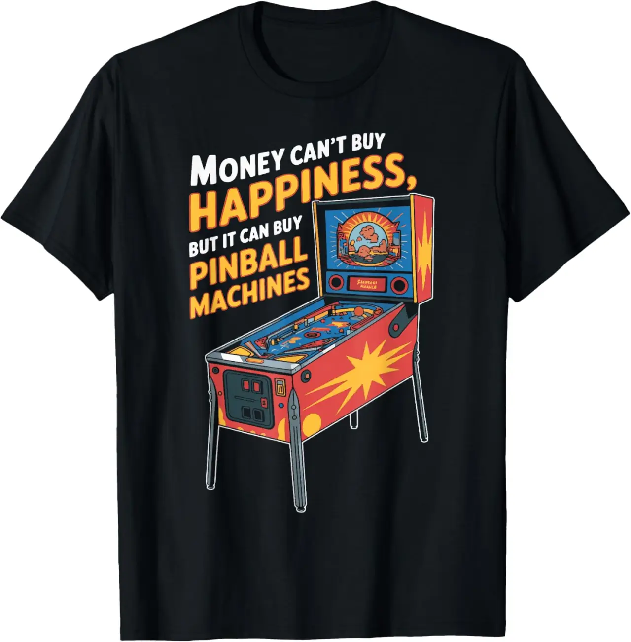 Retro Pinball Arcade Machine Pinball Wizard Pinball Player T-Shirt