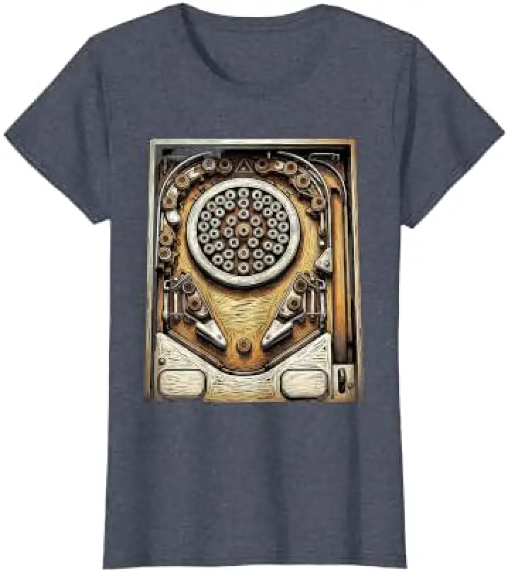 Retro Pinball Machine Aerial View Graphic T-Shirt