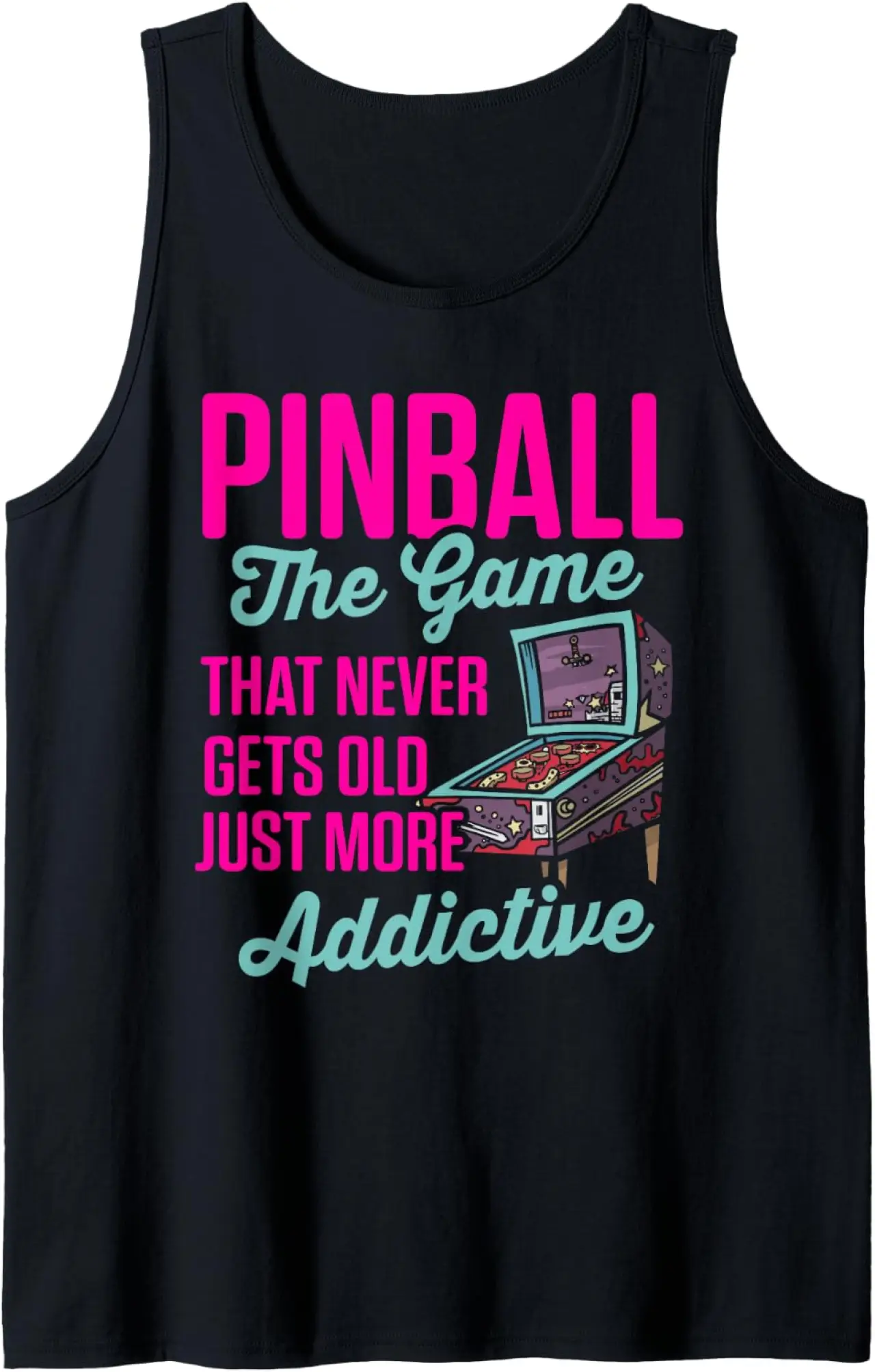 Retro Vintage Pinball Arcade Game Machine Multiball Tank Top