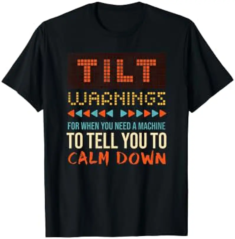 Sarcastic Funny Pinball Tilt Warnings Premium Tri-blend T-Shirt