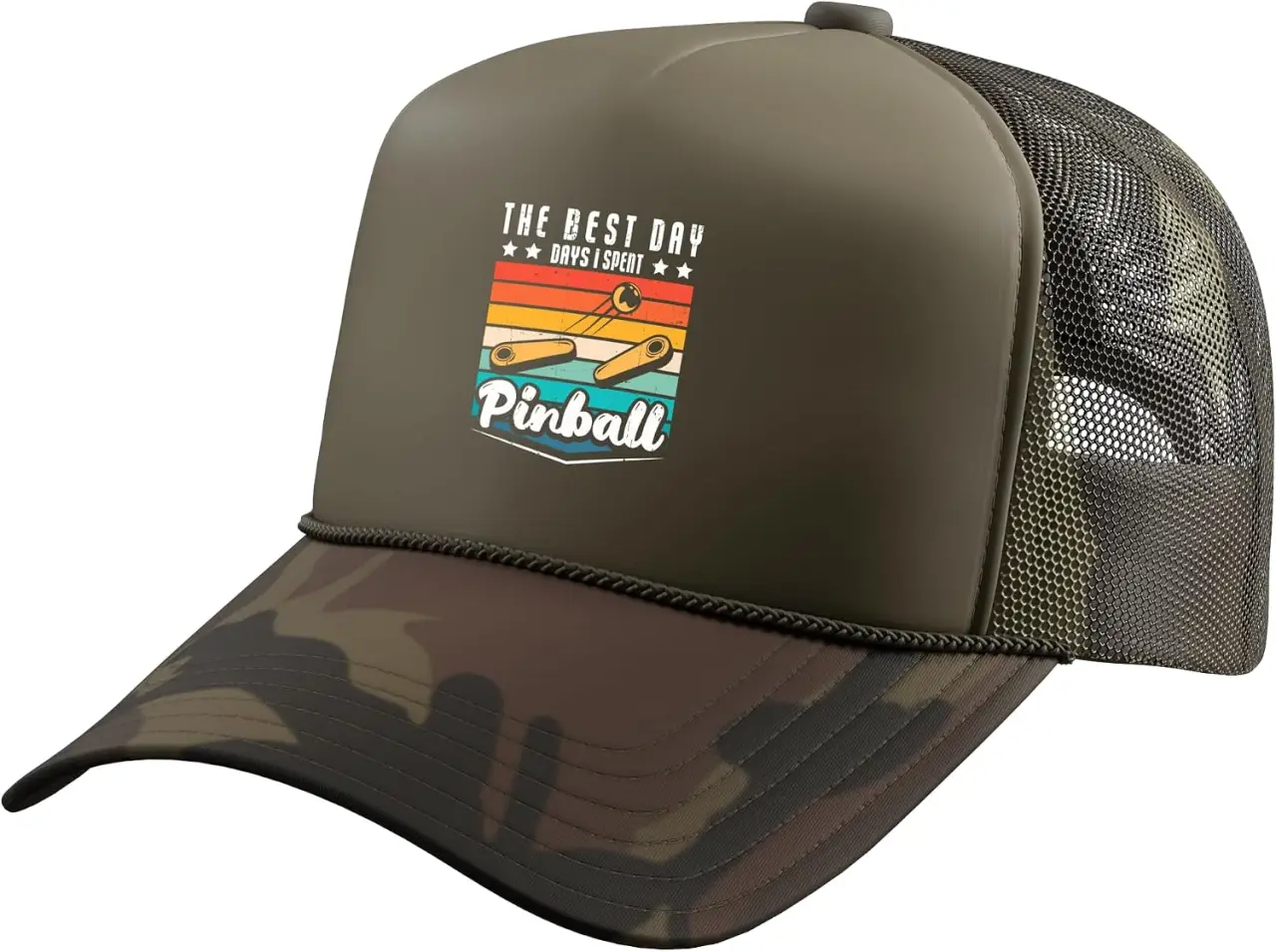 The Best Day Days I Spent Pinball Trucker Hat with Adjustable Mesh Back