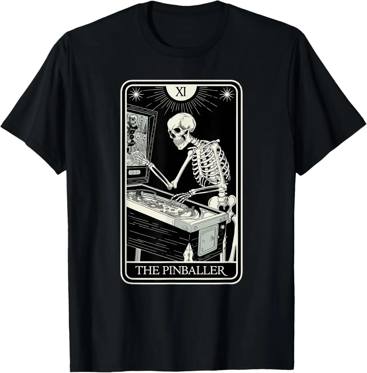 The Pinballer Tarot Card, Pinball Gamer T-Shirt