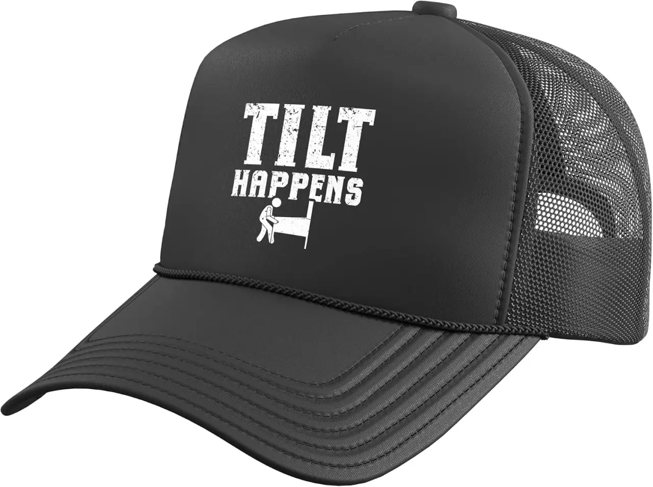 Tilt Happens - Pinball Trucker Hat with Adjustable Mesh Back