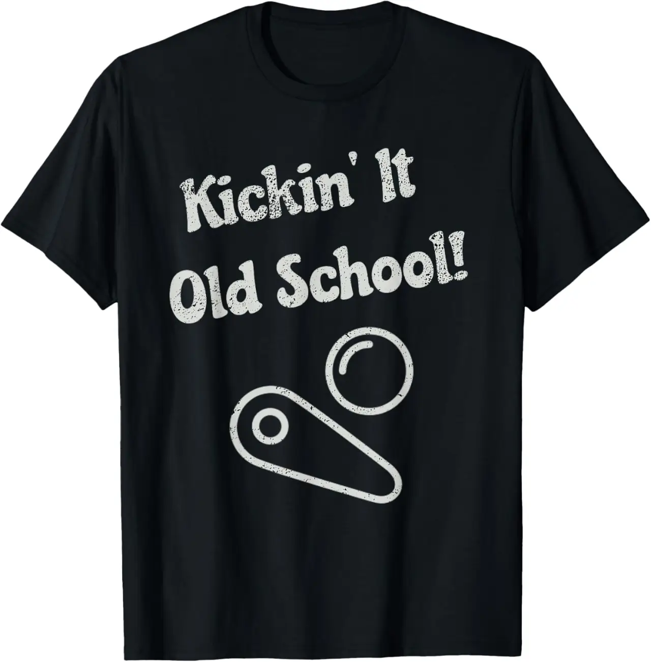 Vintage Pinball Shirt Kickin It Old School Retro Distressed T-Shirt