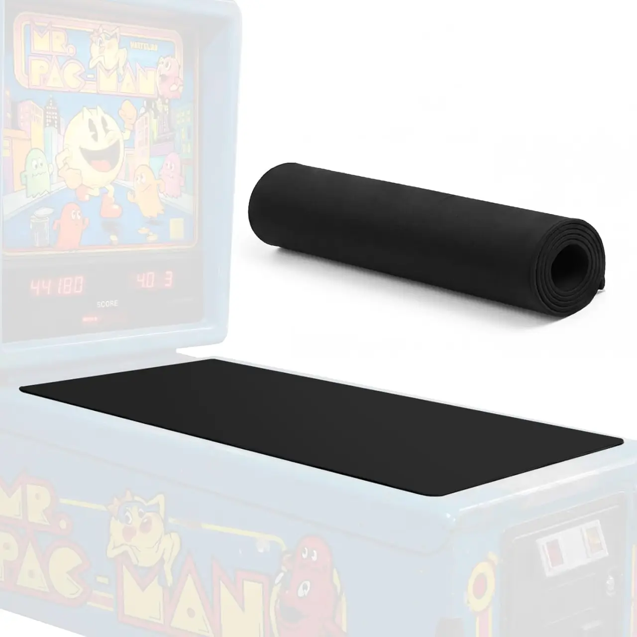 Woanger 41.5 x 20.5 Inch Universal Standard Pinball Machine Black Soft Dust Cover with High Strength Polyester, Roll up Storage, Bound Edge Finish