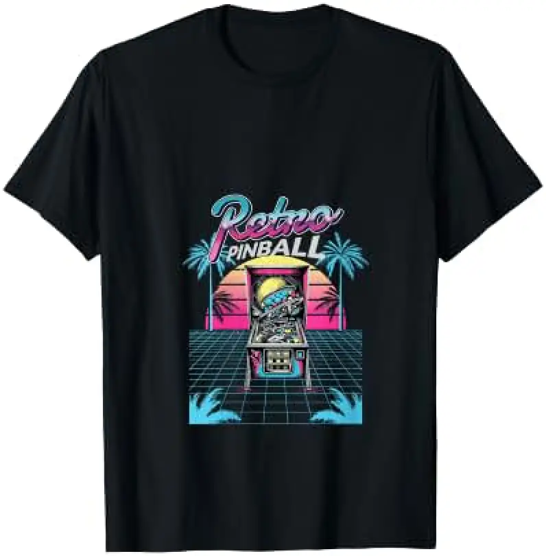 Women's Pinball-Arcade-Game Pinball-Machine Gamer Retro-Pinball V-Neck T-Shirt