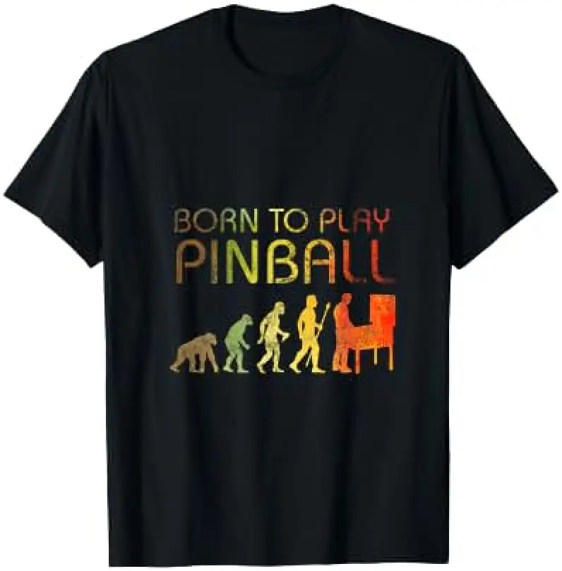 Womens Funny Retro Pinball Design Gift - Born to Play Pinball V-Neck T-Shirt