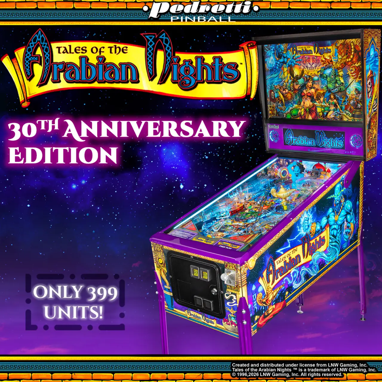 Tales of the Arabian Nights Remake official cabinet or playfield detail 4