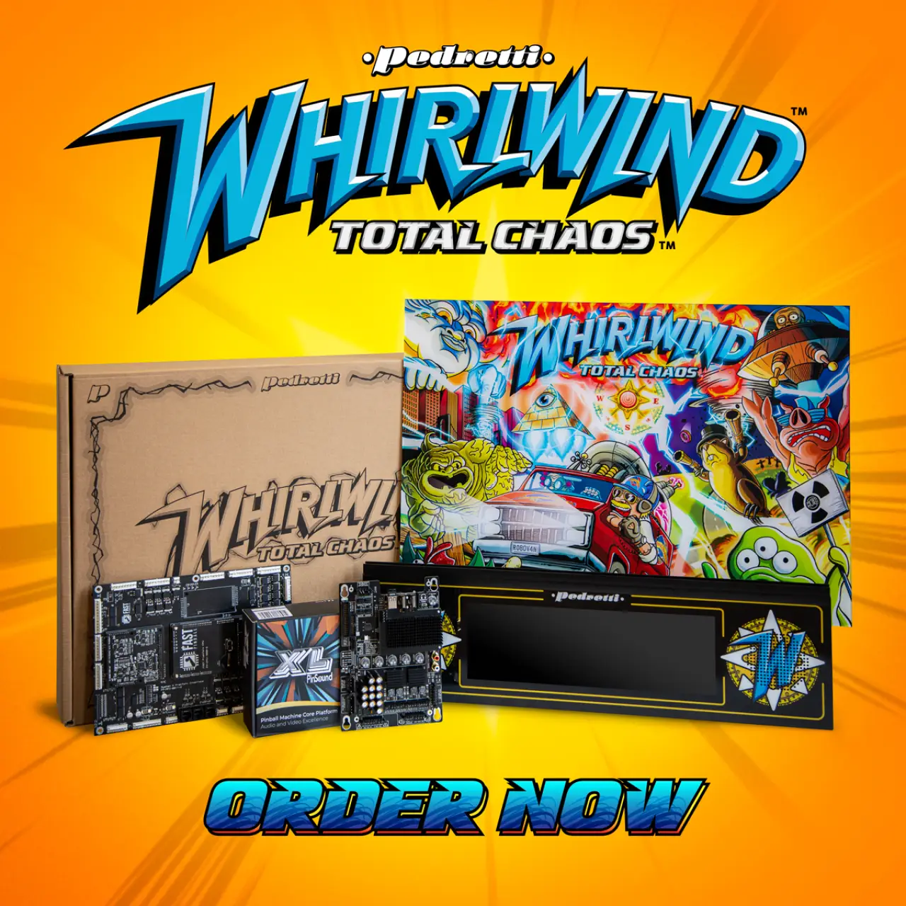Whirlwind Total Chaos Pinball Kit official cabinet or playfield detail 1