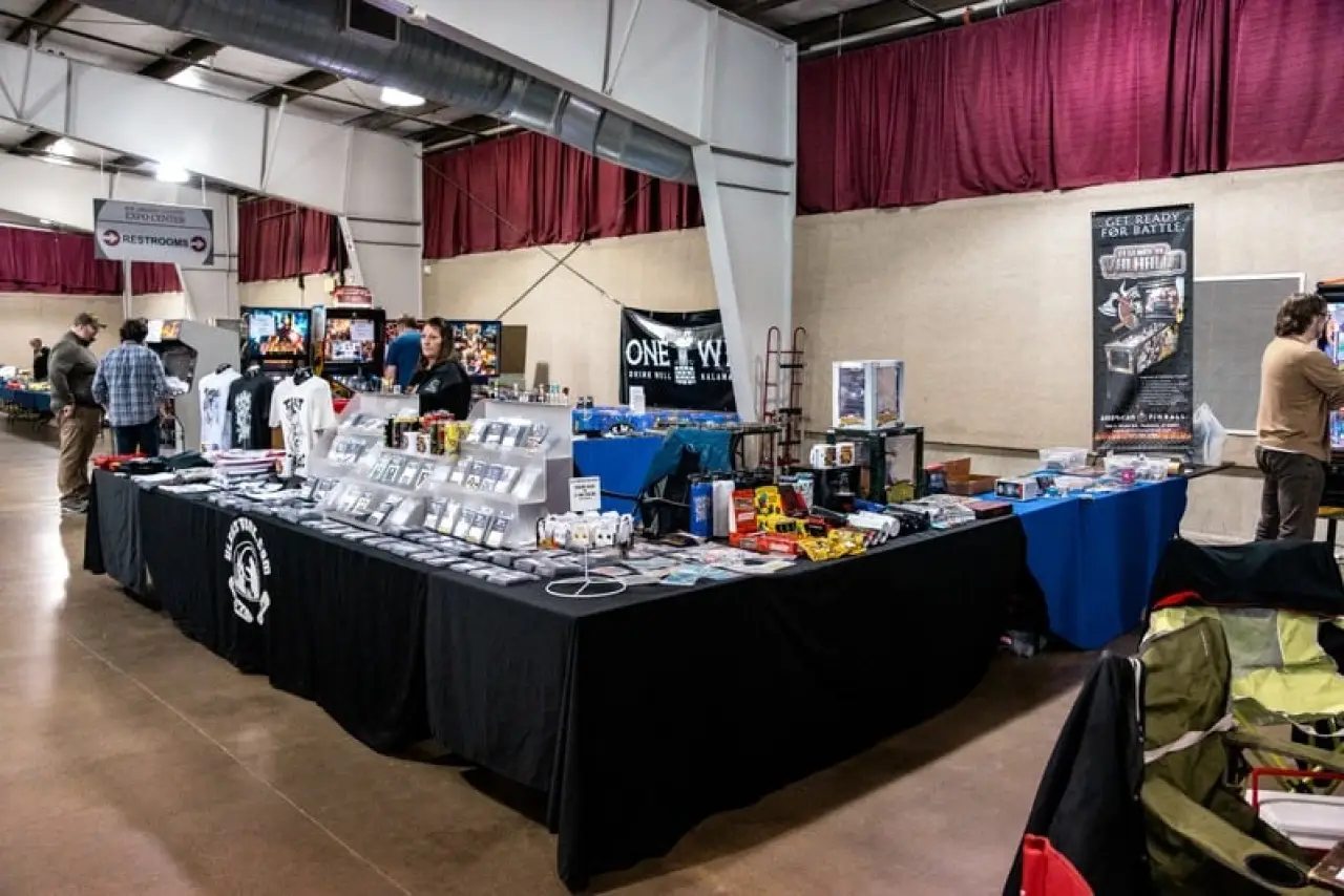 Vendor area at Pinball at the Zoo