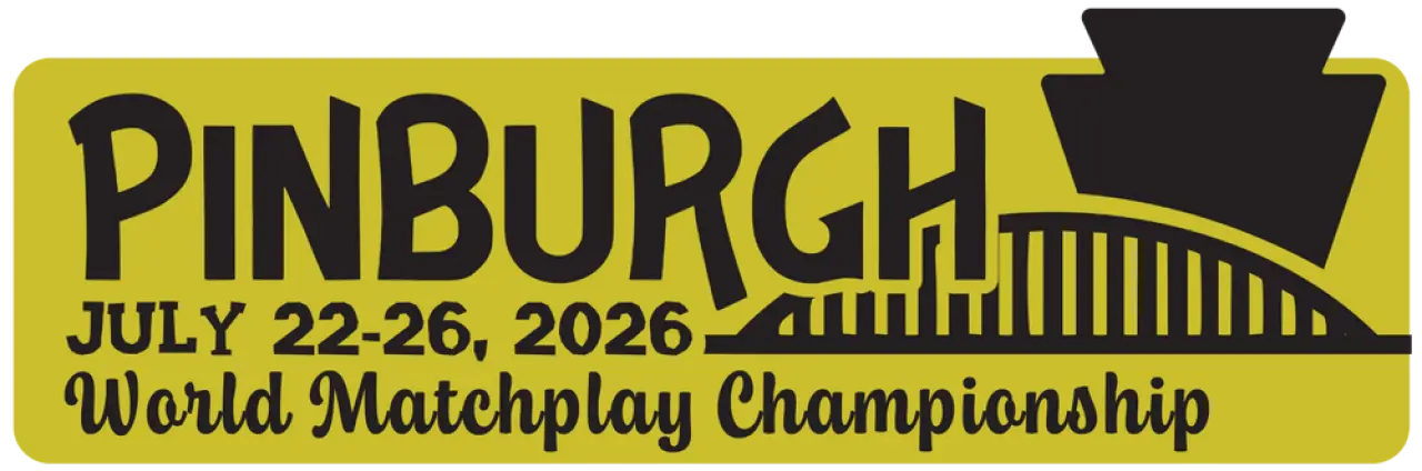 Official Pinburgh 2026 and World Matchplay Championship logo