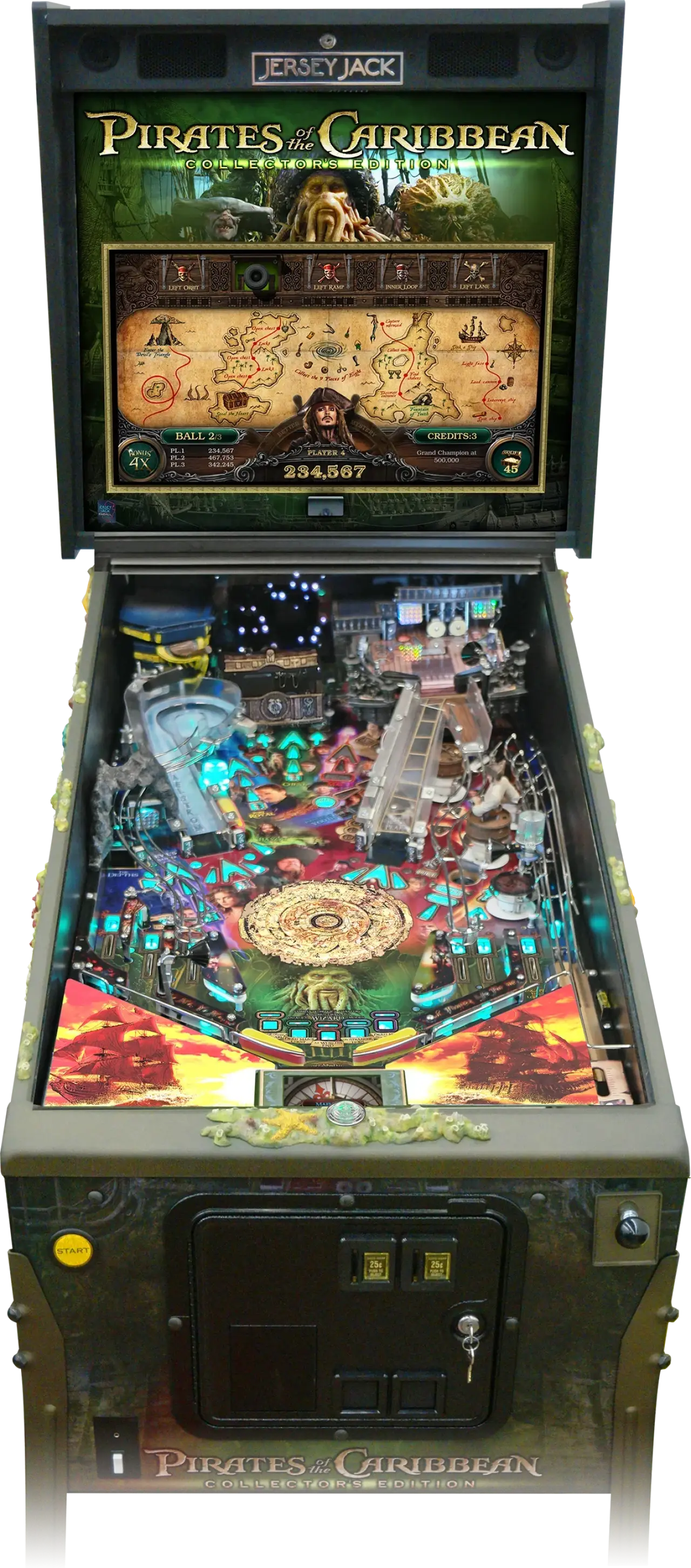 Pirates of the Caribbean Collector's Edition pinball machine by Jersey Jack Pinball