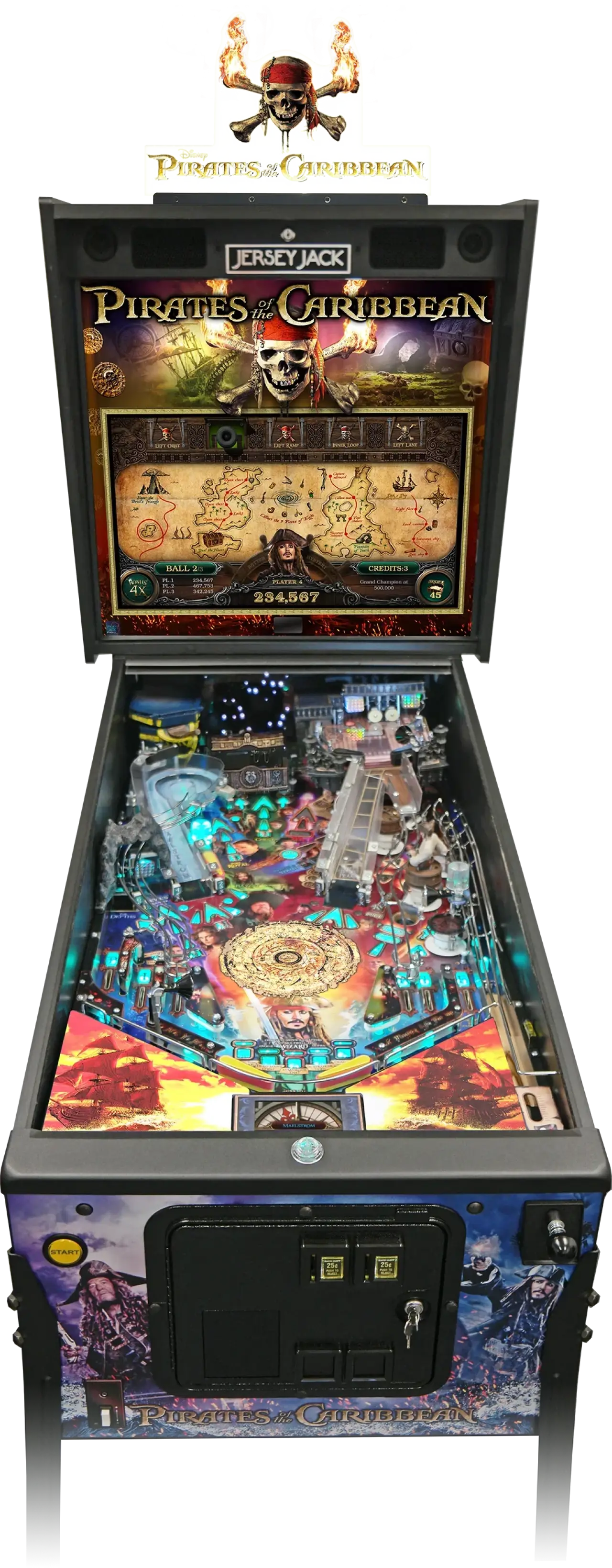 Jersey Jack Pirates of the Caribbean pinball official detail 3