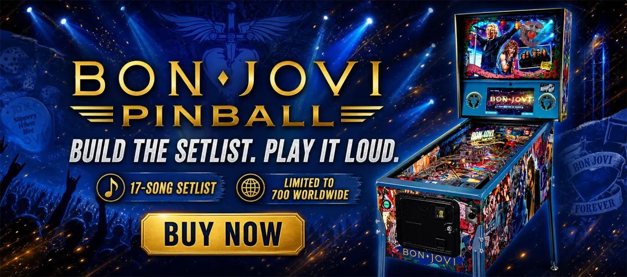Bon Jovi Pinball by Barrels of Fun, limited to 700 machines worldwide
