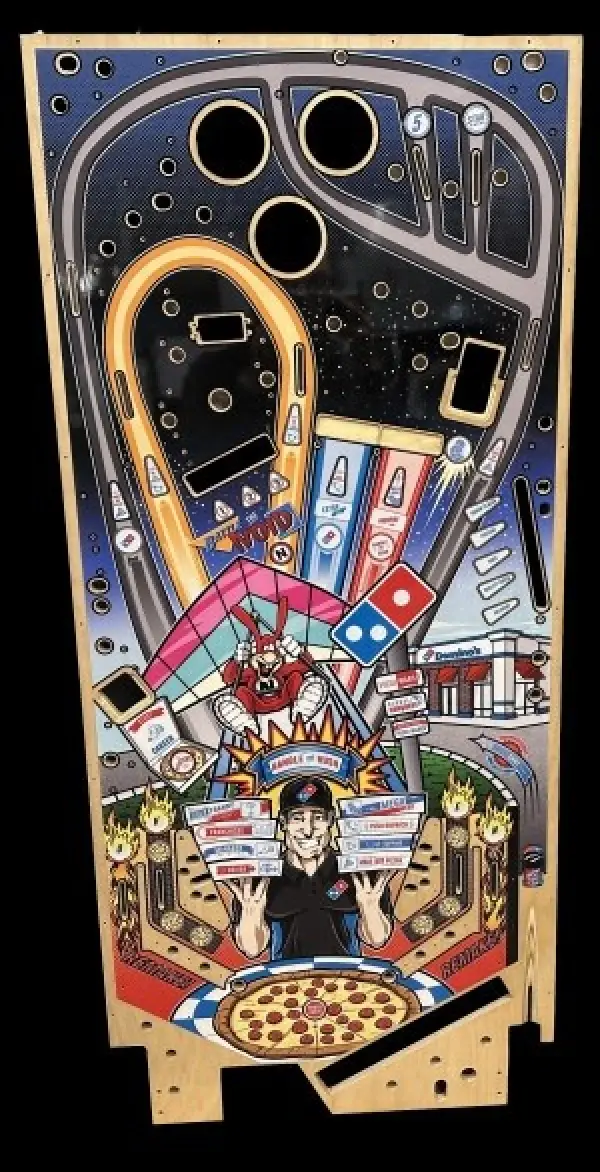 Domino's Spectacular Pinball Adventure official cabinet or playfield detail 2