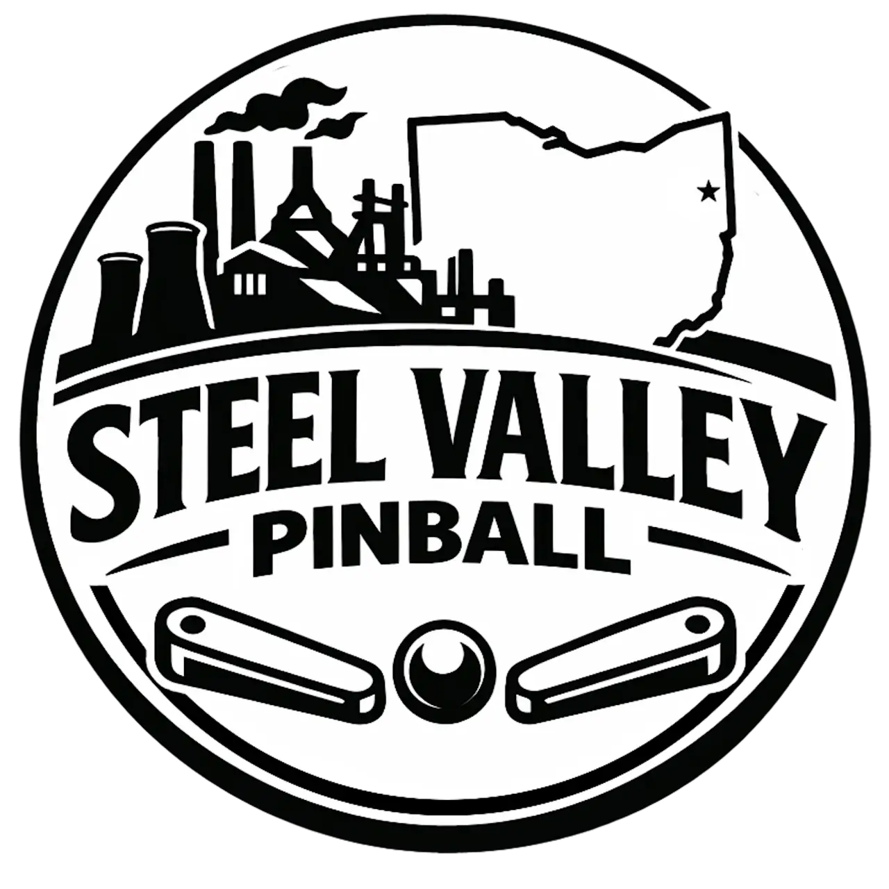 Steel Valley Pinball official logo for the 24 HR Pinball-A-Thon event listing
