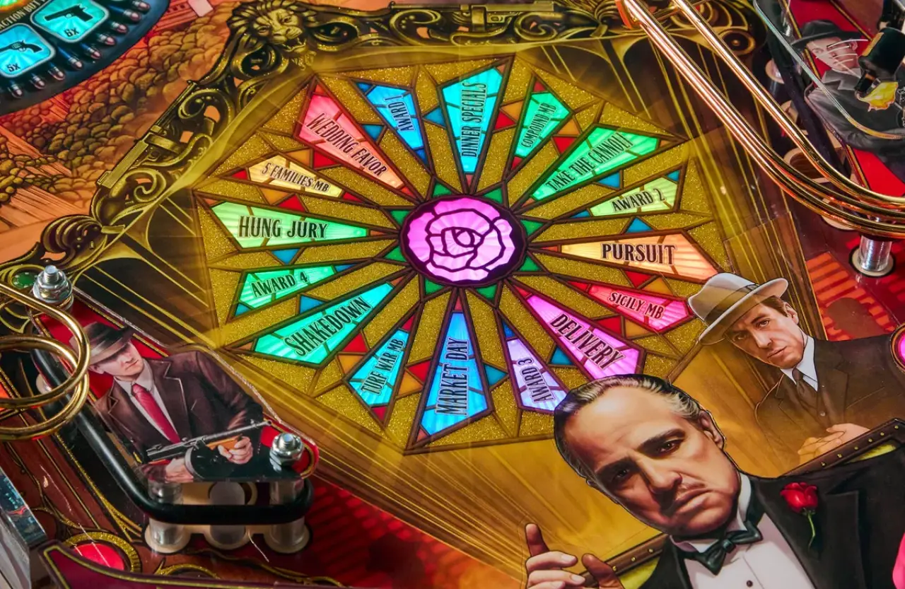 The Godfather pinball official cabinet or playfield detail 6